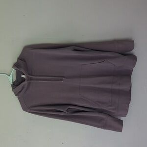 Fabletics cowl neck hoodie hoody charcoal grey tunic length size M Medium